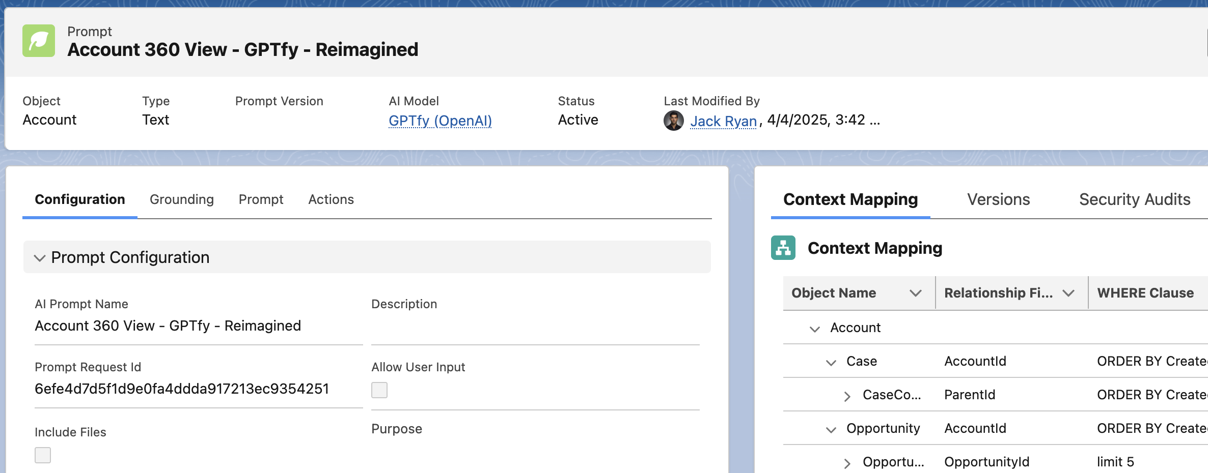 No-code AI prompt builder for Salesforce with enterprise governance